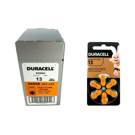 Pack 60 Pilas Auditivas Duracell Activair – Modelo 13-0