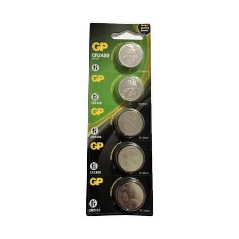 Pack 5 Pilas CR2450 GP Batteries-0
