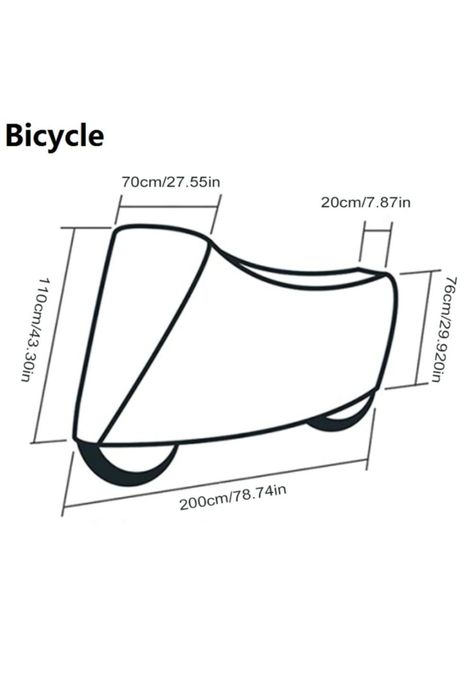 Carpa Cobertor Impermeable para Bicicleta 110x200 cm-2