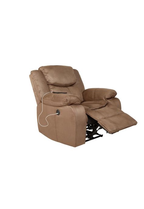 Sofa Reclinable Luxorecline 1 Cuerpo Café claro-2