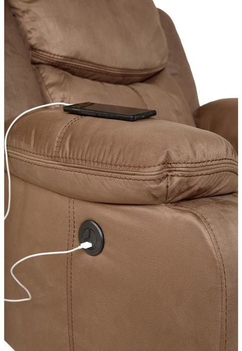 Sofa Reclinable Luxorecline 1 Cuerpo Café claro-5