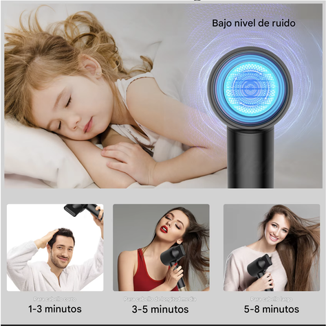 Secador de pelo Silencioso modo bebe Supersonico-2