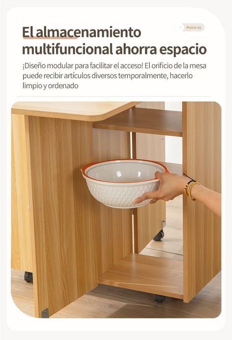 Mesa comedor plegable multiuso Bambú Nativo-7