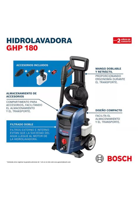 HIDROLVADORA BOSCH GHP 220 - 2100W 152 BAR-6