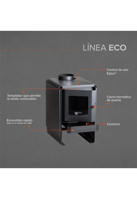 CALEFACTOR A LEÑA BOSCA ECO 350-6