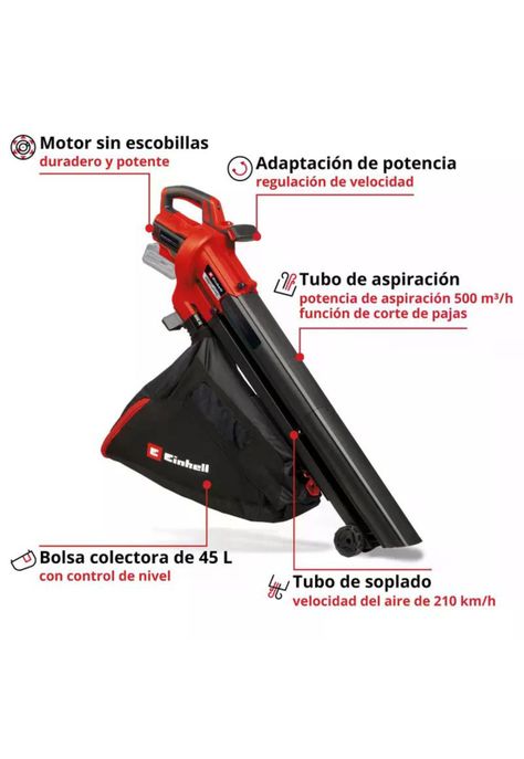 Aspirador / Soplador Einhell Venturro 18/210 18v Sin Bateria-2