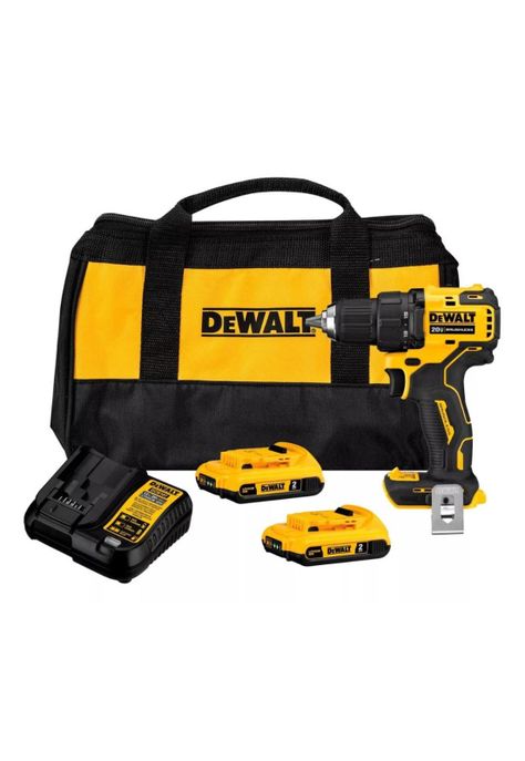 TALADRO ATORNILLADOR DEWALT DCD708D2-B2 ATOMIC 20V 1/2" + 2 BAT. 2.0AH +1 CARG-0