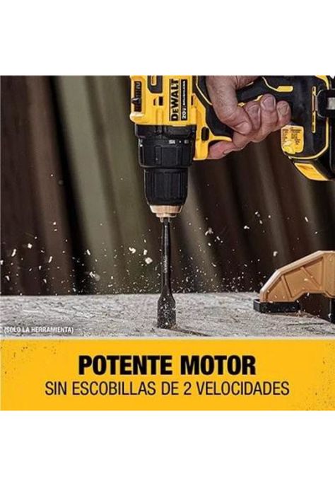 TALADRO ATORNILLADOR DEWALT DCD708D2-B2 ATOMIC 20V 1/2" + 2 BAT. 2.0AH +1 CARG-5