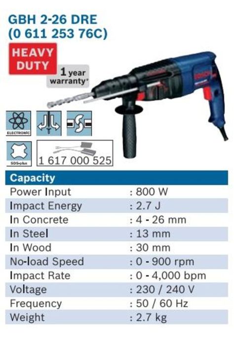 ROTOMARTILLO BOSCH GBH 2-26 DRE 800W-2