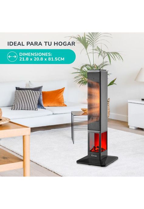 ESTUFA CALEFACTOR TORRE KENDAL EFEC. LLAMA KEC-EMBER1-6