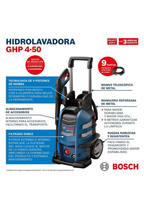 HIDROLAVADORA BOSCH GHP 4-50 - 2200W 173 BAR-2