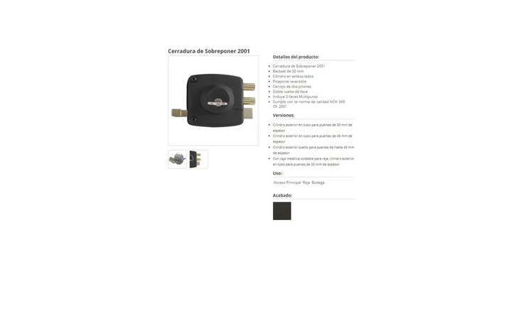 CERRADURA SCANAVINI 2001-45-1