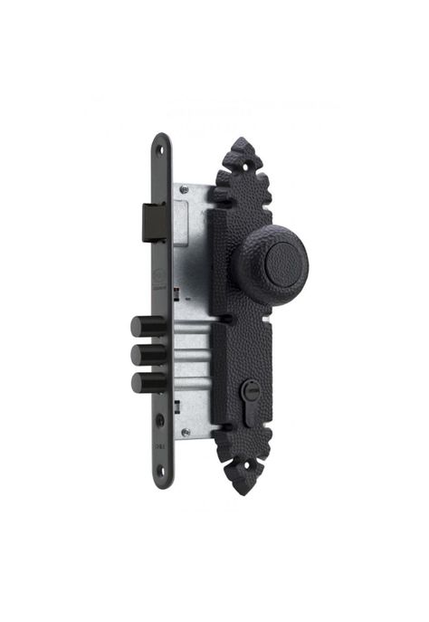CERRADURA POLI EMBUTIDO RUSTICA POMO ACCESO FIJO (105101)-1