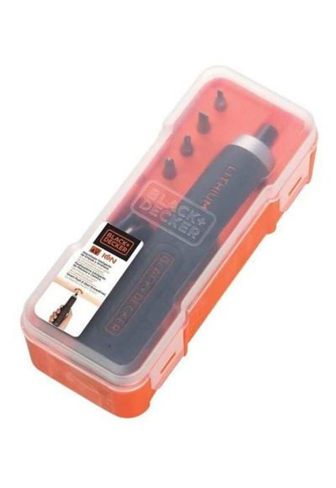 ATORNILLADOR INALÁMBRICO BLACK + DECKER  BD40K4-LA 4V + 4 ACC. +USB-1