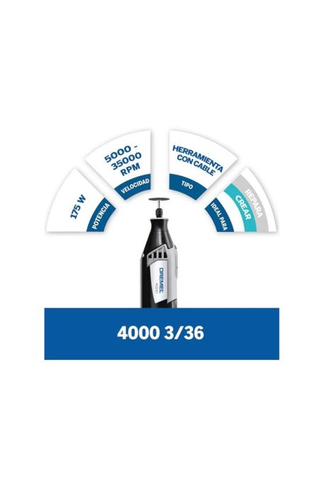 Dremel 4000 3 Aditamentos Y 36 Accesorios.-3