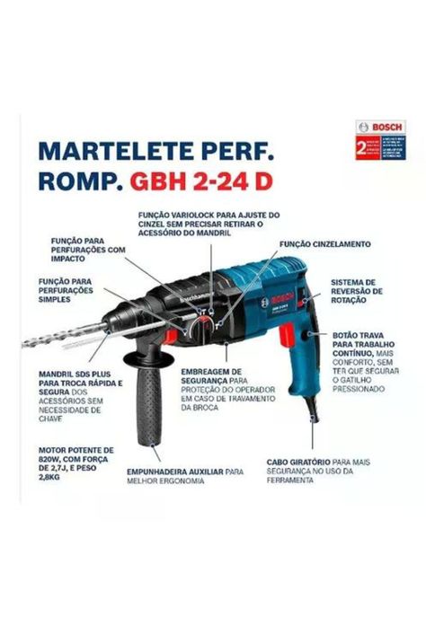 ROTOMARTILLO BOSCH GBH 2-24D 820W-4