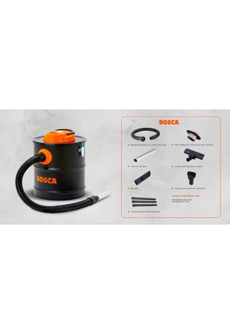 ASPIRADORA DE CENIZAS BOSCA  AVC1811 / 20L- 800W-9