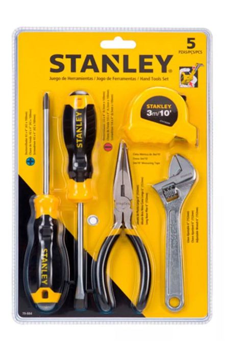 SET STANLEY CAJA HERRAMIENTA 17 LTS STST80346-40 + SET 5 HERRAMIENTAS 70-884-2