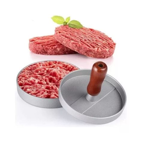 Molde Prensa Manual Par Carne De Hamburguesa Utensilio-3