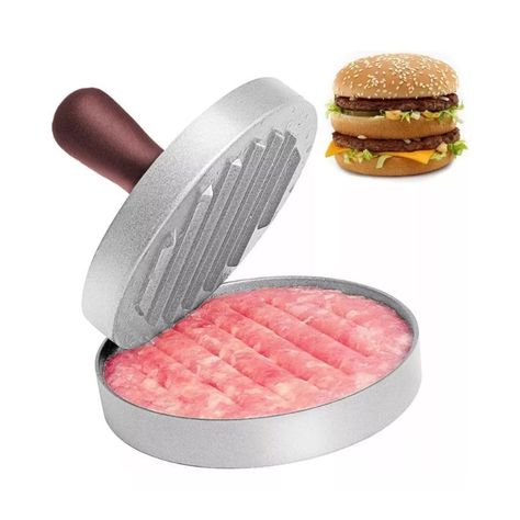 Molde Prensa Manual Par Carne De Hamburguesa Utensilio-5