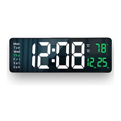 Reloj Decorativo Led Digital Grande Luz Verde -0