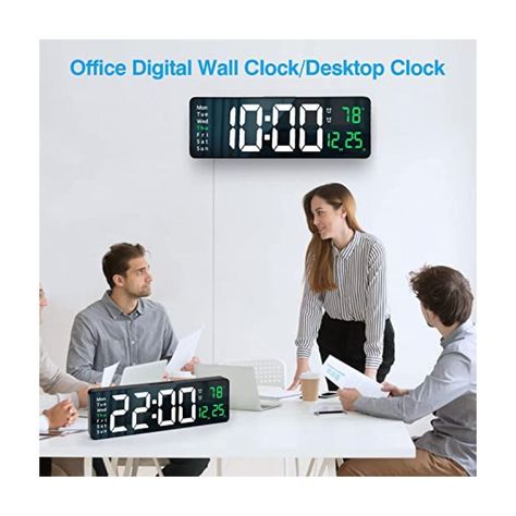 Reloj Decorativo Led Digital Grande Luz Verde -4