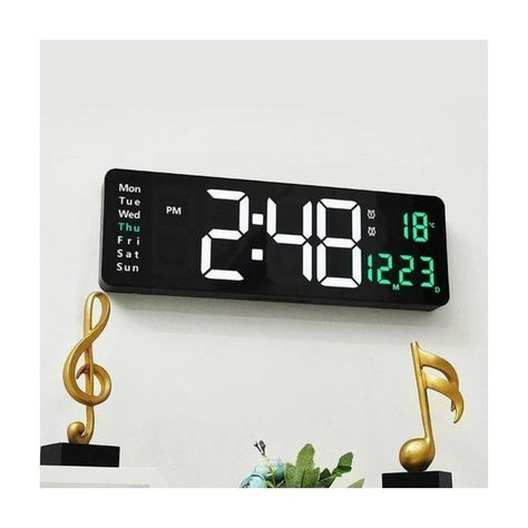 Reloj Decorativo Led Digital Grande Luz Verde -1