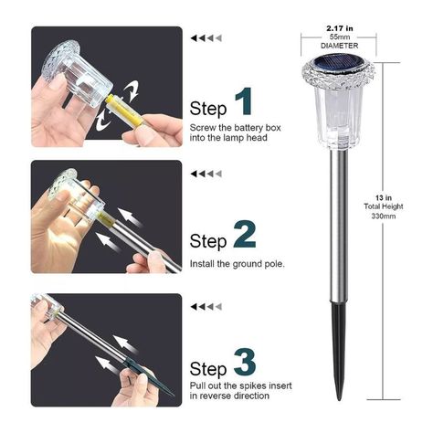 Set De Luces Para Camino Acero Inox 6pcs-1