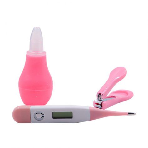 Set De Higiene Y Cuidados Del Bebé 10 piezas incluidas Rosado-2