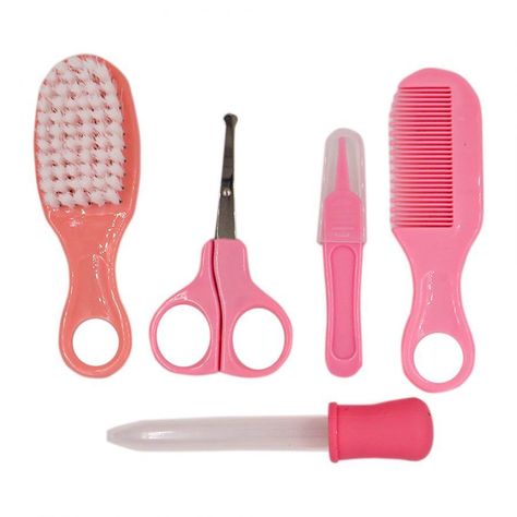 Set De Higiene Y Cuidados Del Bebé 10 piezas incluidas Rosado-1