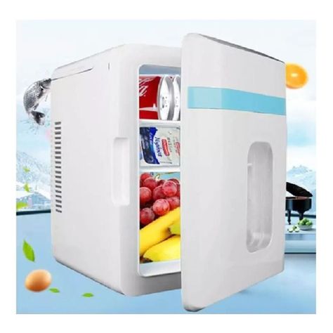 Mini Nevera Refrigerador Skincare Cooler 12 Litros Blanca Casa Auto-1