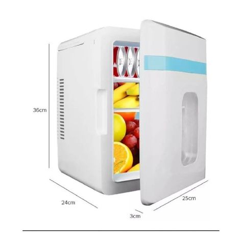 Mini Nevera Refrigerador Skincare Cooler 12 Litros Blanca Casa Auto-3