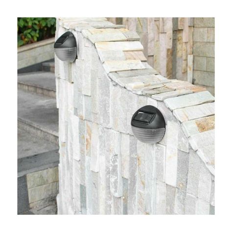 Pack 2 Lampara Solar Redonda Sensor Fotocélula Para Pared-1