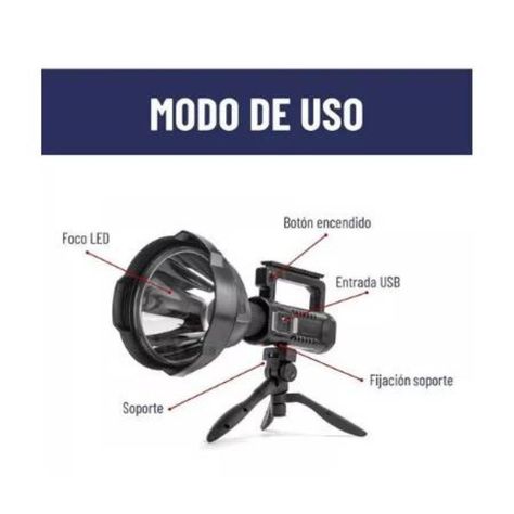 Linterna Led Foco Largo Alcance P50-4