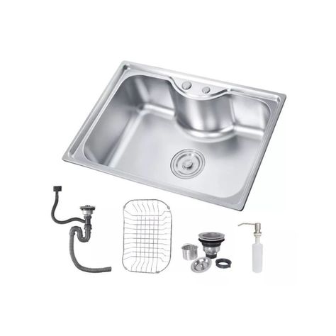 Lavaplato Simple Lavaplatos 140 Empotrado Acero Inoxidable-0