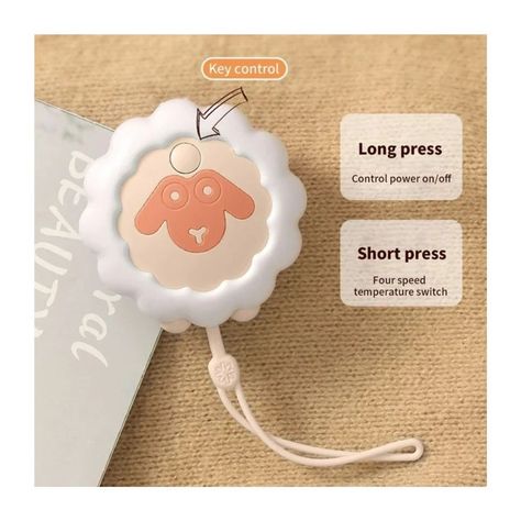 Mini Calentador De Manos Forma Oveja Usb Portátil 4 Velocidades Rosa-2