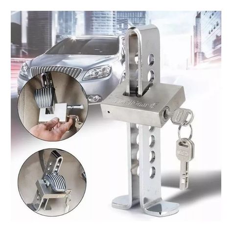 Traba Pedal Para Autos Candado Llave Antirrobo -1