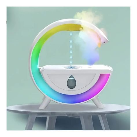 Humidificador De Aire Niebla Lampara Rgb Goteo Lluvia Usb-3
