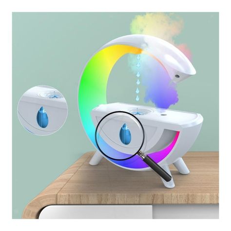 Humidificador De Aire Niebla Lampara Rgb Goteo Lluvia Usb-4