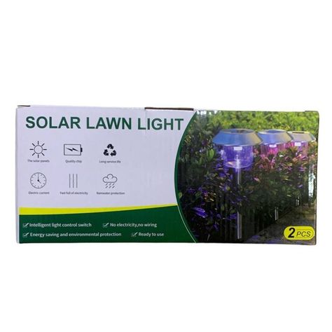 Foco Solar Estaca Indoor Outdoor 2 Pcs Rain Proteccion Rgb-0