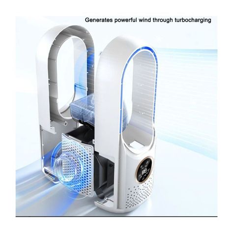 Ventilador De Mesa Sin Aspas Usb Aire Acondicionado Portátil -1