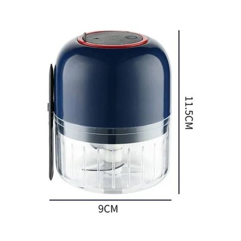 Mini Procesador Alimentos Picador Electrico Recargable Azul-1