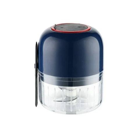Mini Procesador Alimentos Picador Electrico Recargable Azul-0