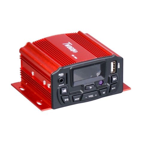 Amplificador De Moto Alarma Bluetooth Usb Control 2x25w 12v-0