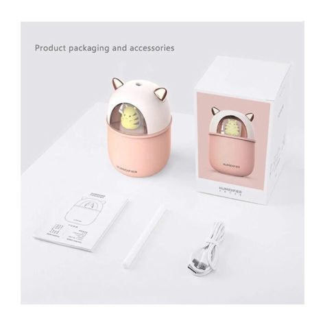 Humidificador De Aire Eléctrico Usb Rosado-1