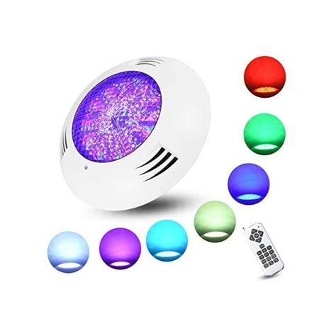 Lampara Foco Led Sumergible Piscina 24w Jacuzzi Sobrepuesto-0