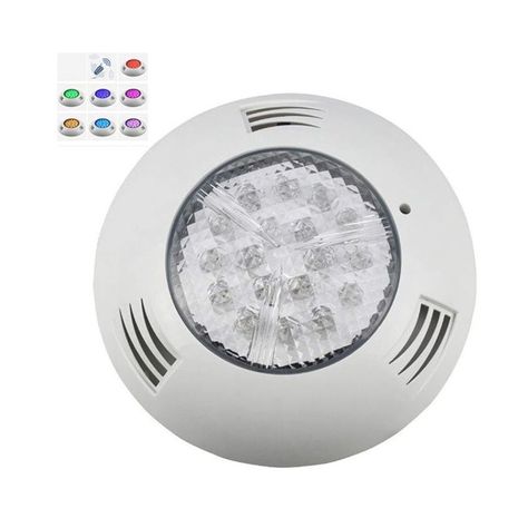 Lampara Foco Led Sumergible Piscina 24w Jacuzzi Sobrepuesto-1