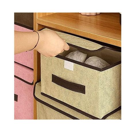 Cajas Organizadoras De Tela Plegables Con Tapas-1