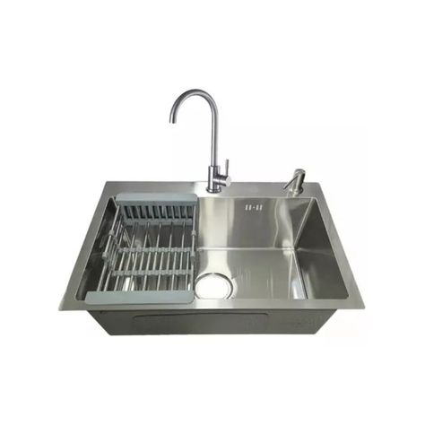 Deluxe Cocina Inoxidable Bajo Cubierta Lavaplatos 80x50x21cm-0