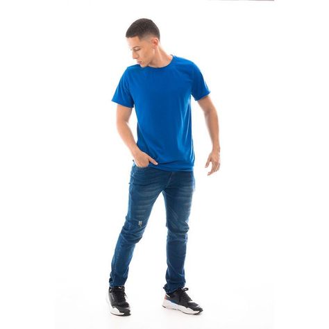 POLERA HOMBRE CUELLO REDONDO MANGA CORTA AZUL-7